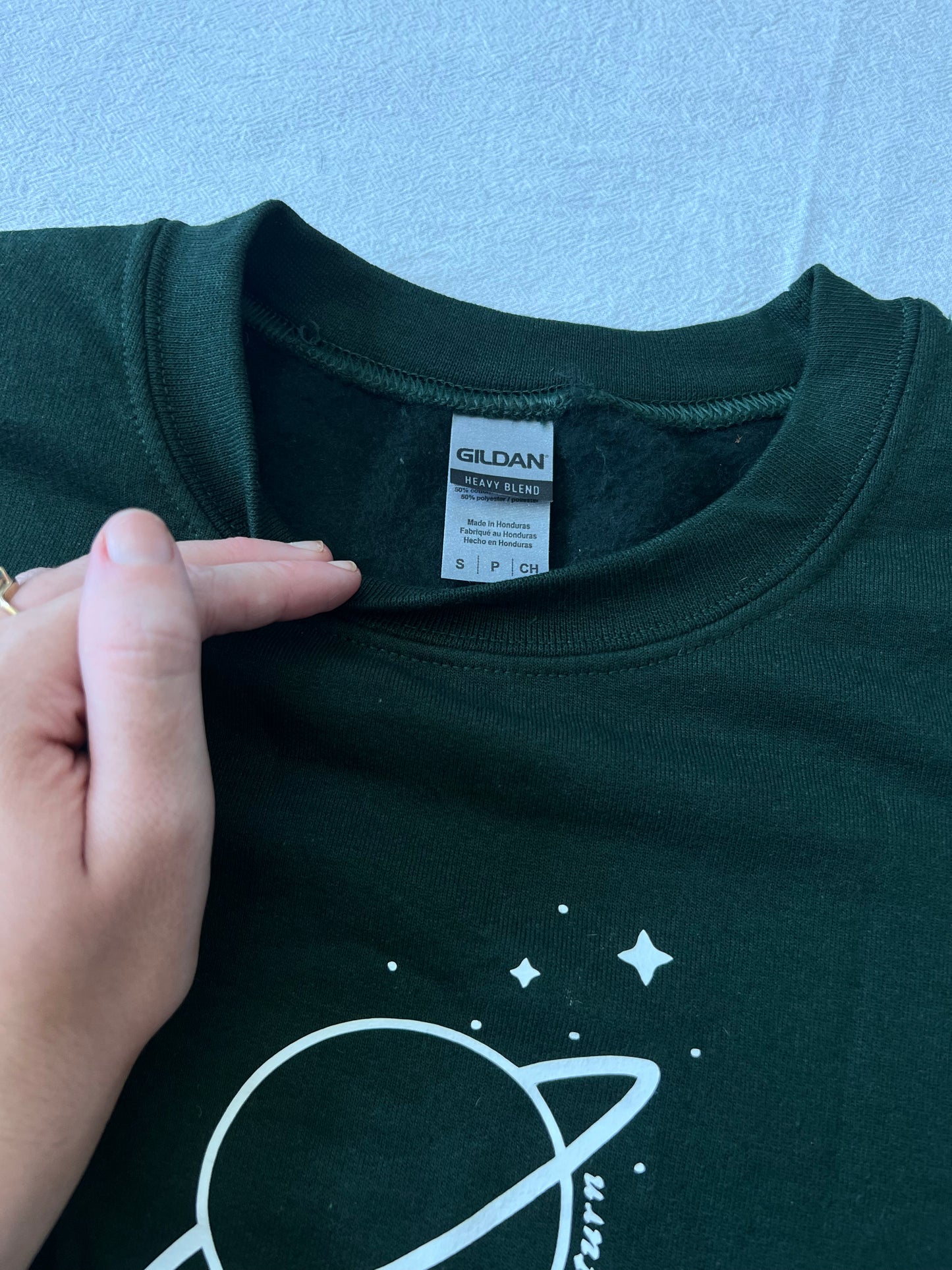 To the Moon & To Saturn Crew: Size S (OOPSIE SALE)