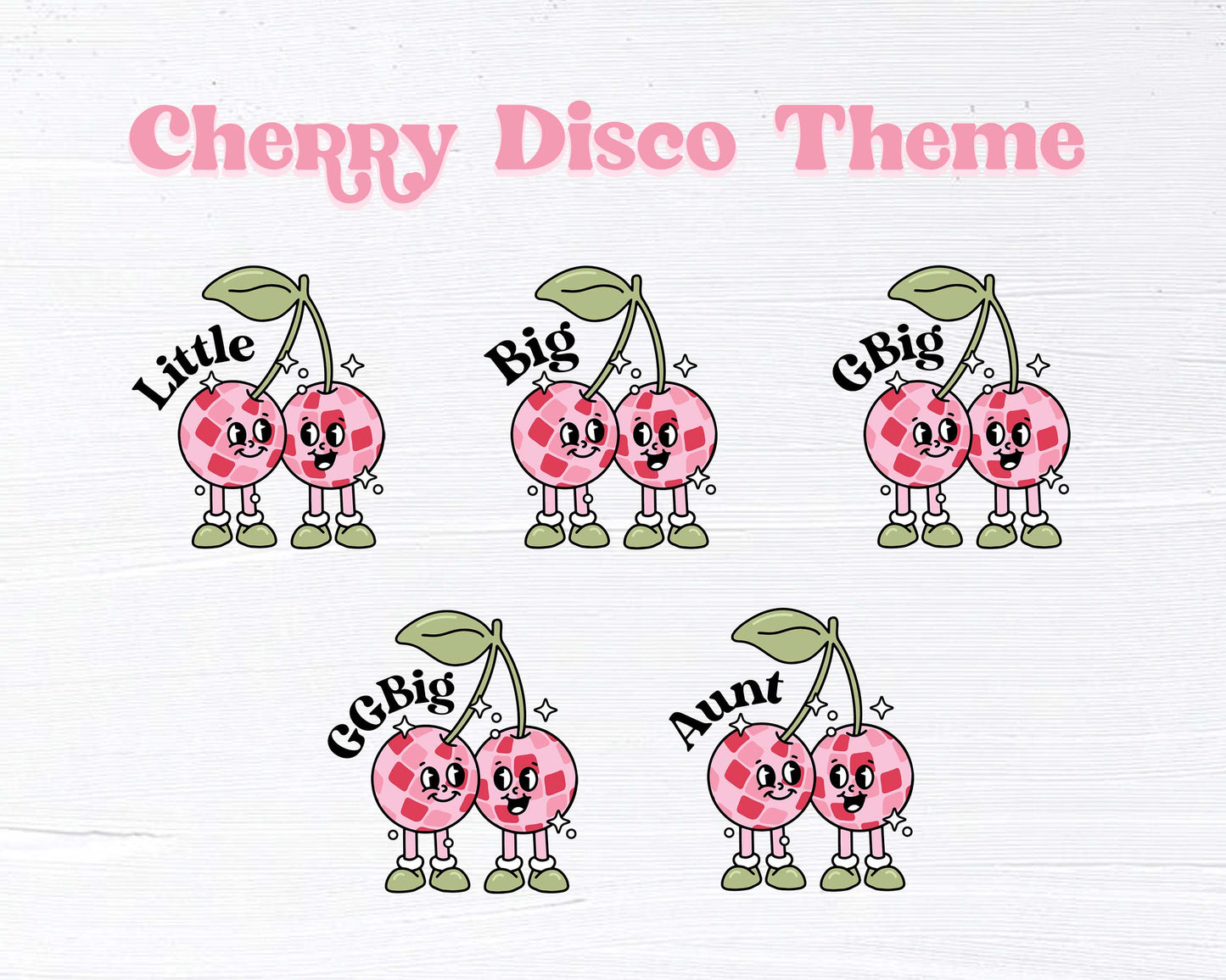 Cherry Disco Big Little Tees
